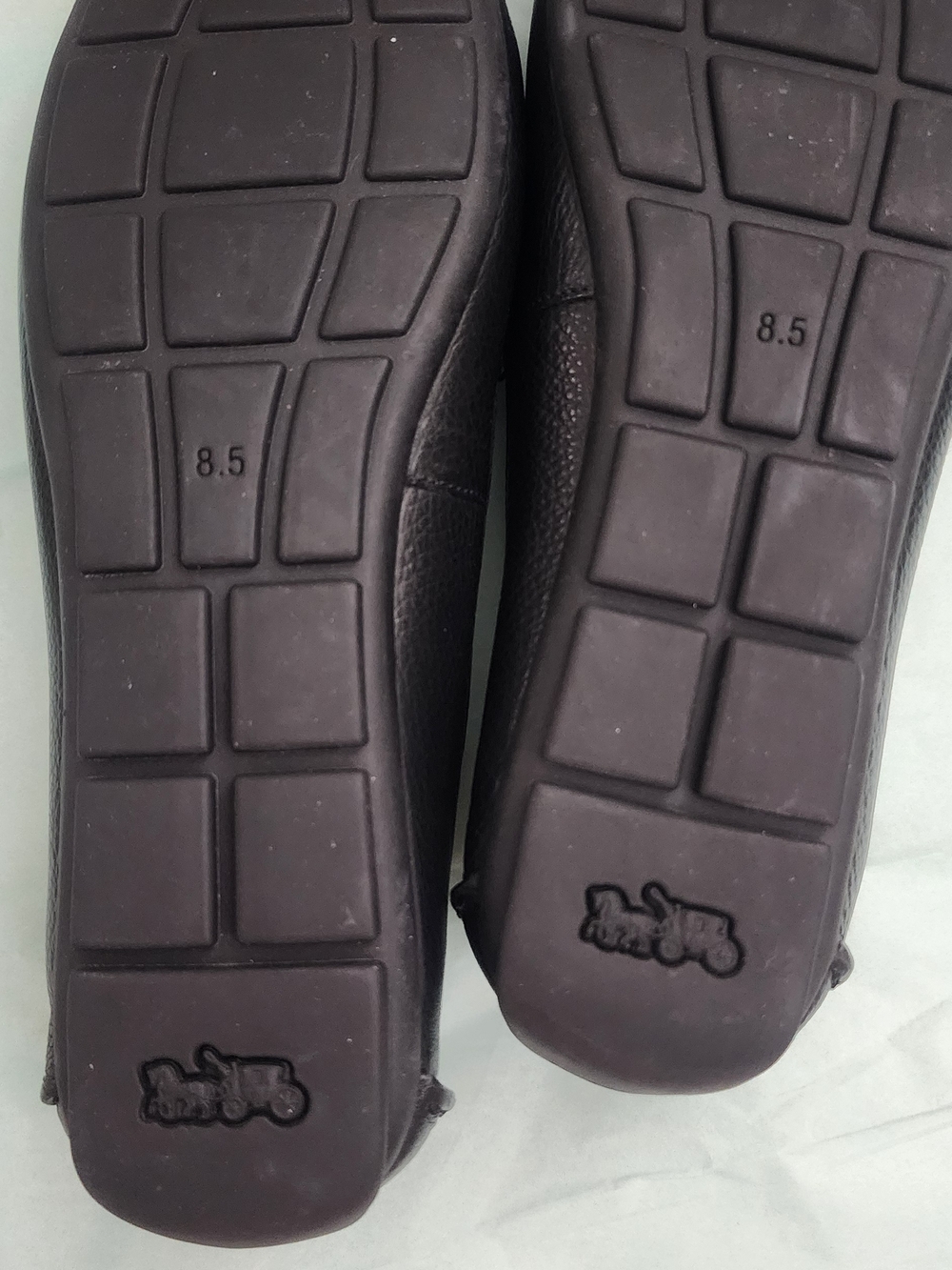COACH Women's Black Leather Driving Loafers - Picture 9 of 9